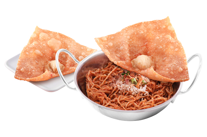 Mie Saus Padang Pangsit Goreng