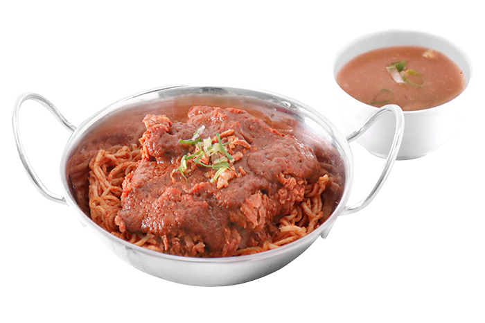 Mie Ayam Geprek Saus Padang